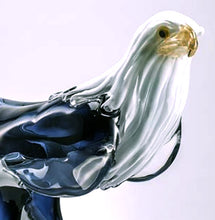 Load image into Gallery viewer, STANDING AMERICAN EAGLE Murano Glass Sculpture