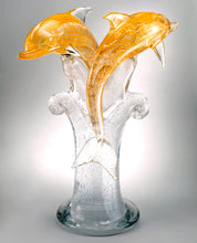 Load image into Gallery viewer, DOLPHINS Murano Glass Sculpture