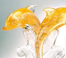 Load image into Gallery viewer, DOLPHINS Murano Glass Sculpture