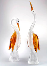 Load image into Gallery viewer, PAIR OF HERONS Murano Glass Sculpture