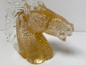 Horses Head with Gold Leaf