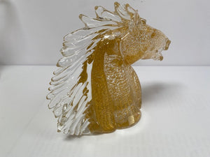 Horses Head with Gold Leaf