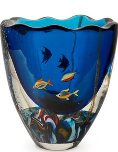 FISHPOND Murano Glass Vase