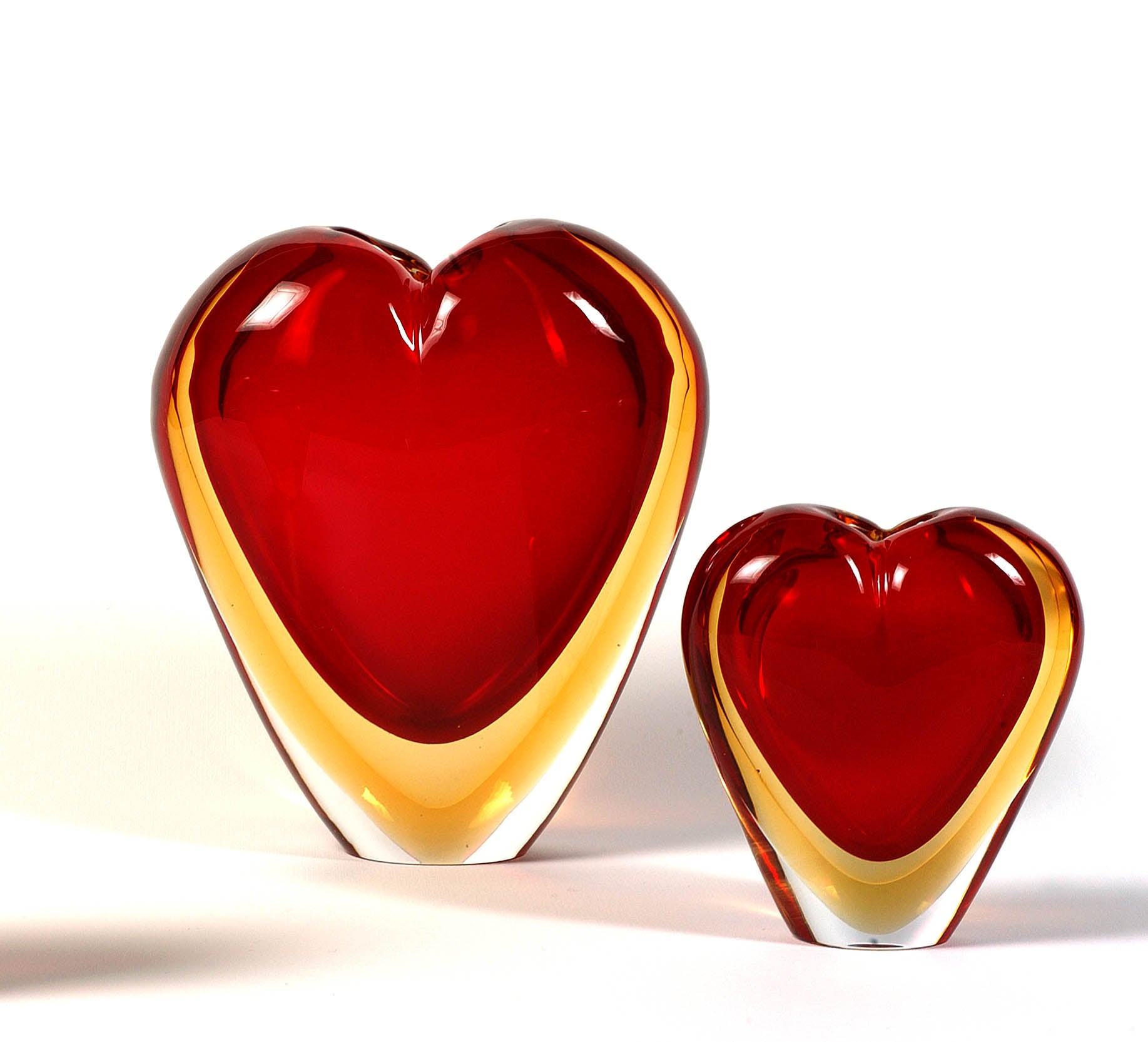 COR Heart Murano Glass Vase