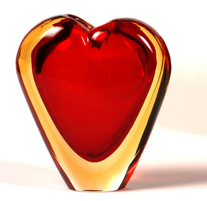 COR Heart Murano Glass Vase
