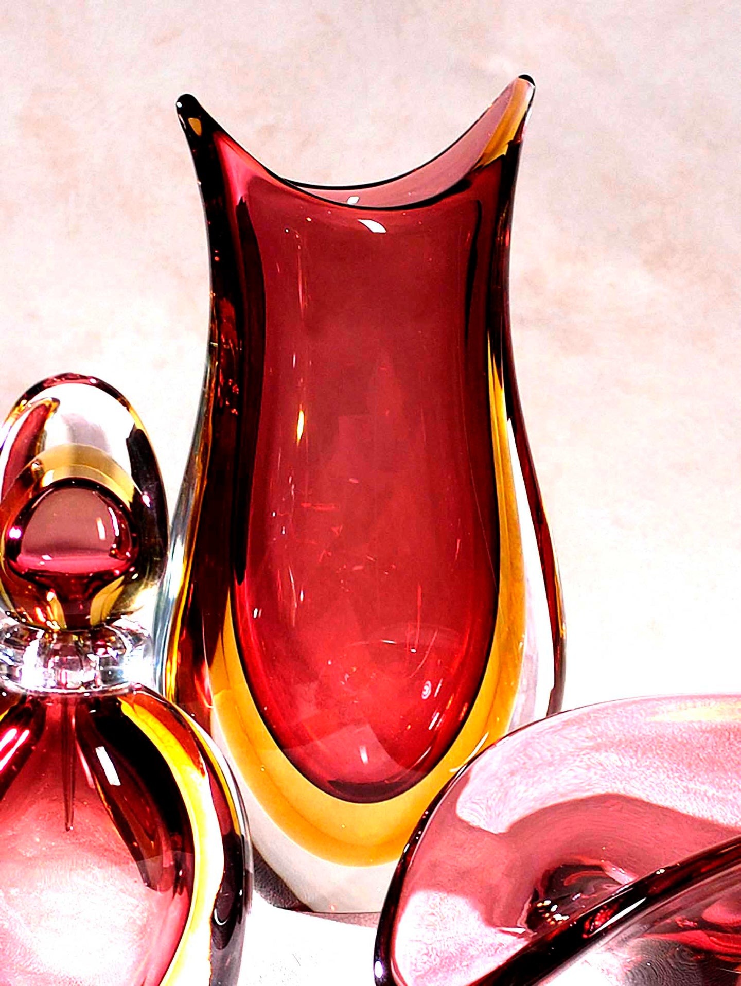 SBRUFFI Pointed Murano Glass Vase