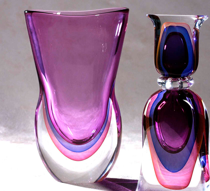 SBRUFFI Murano Glass Vase