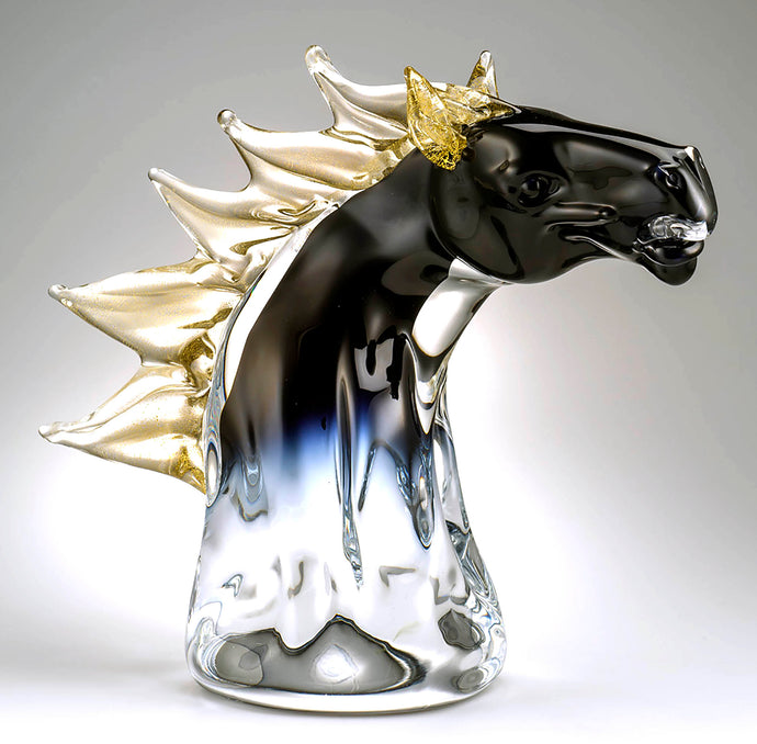 CAVALLO Horse Head Murano Glass Sculpture