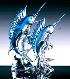 BLUE MARLIN Murano Glass Sculpture