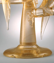 Load image into Gallery viewer, GOLD PARAKEETS Murano Glass Sculpture